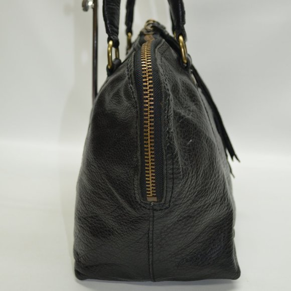 Linea Pelle Black Large Italian Leather Satchel - Picture 3 of 10